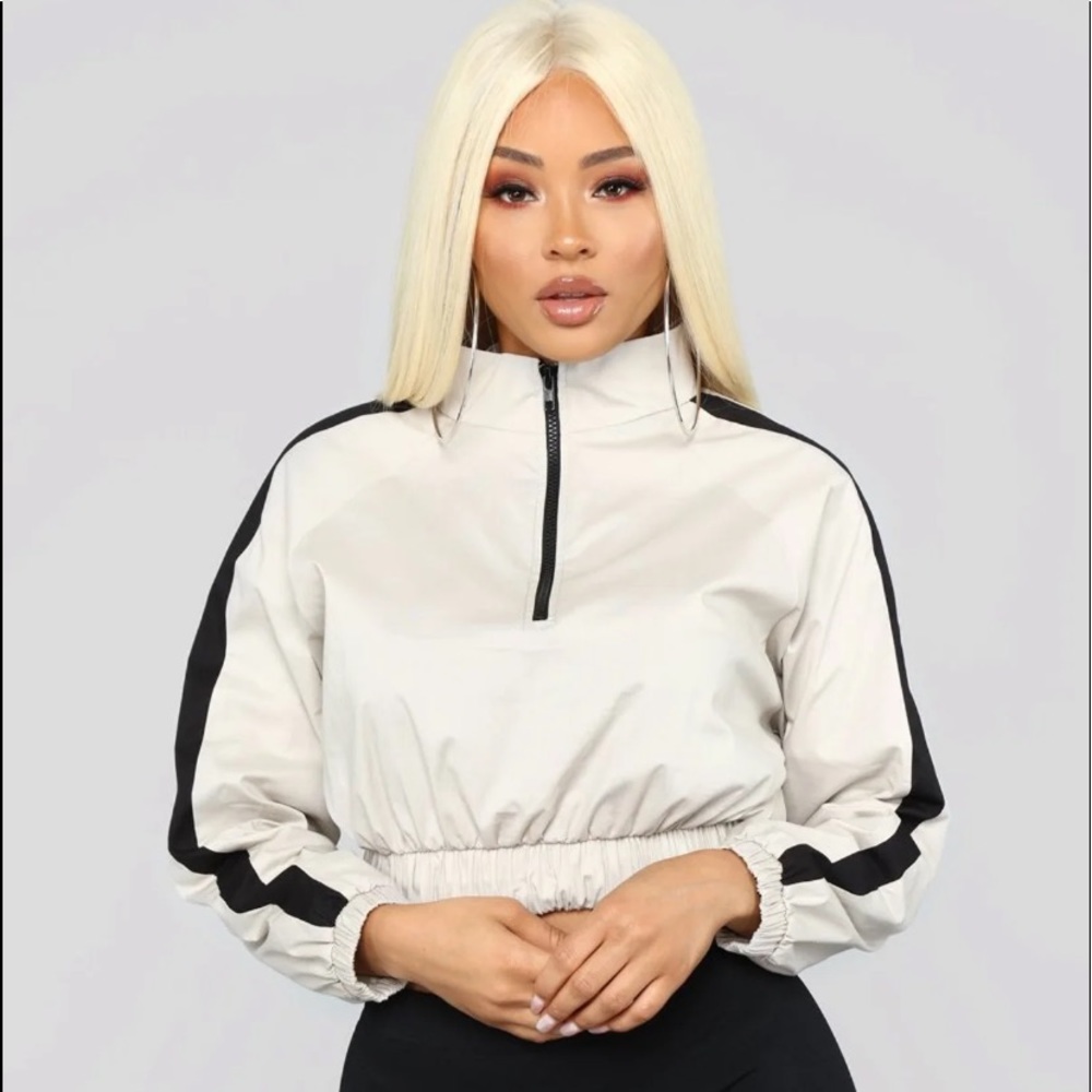 Cropped pull over jacket - Picture 2 of 5